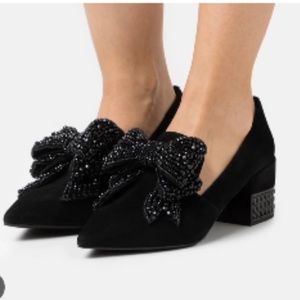 Jeffrey Campbell Black Suede Valansia Block Heel Shoes, Size 8M $60